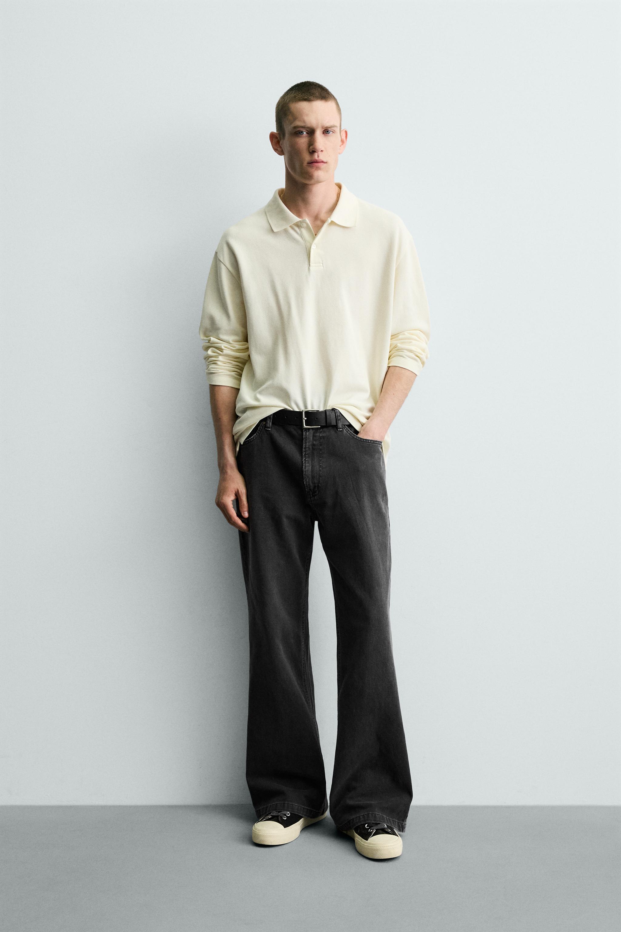 PANTALON FLARE FIT STRUCTURÉ EN COTON